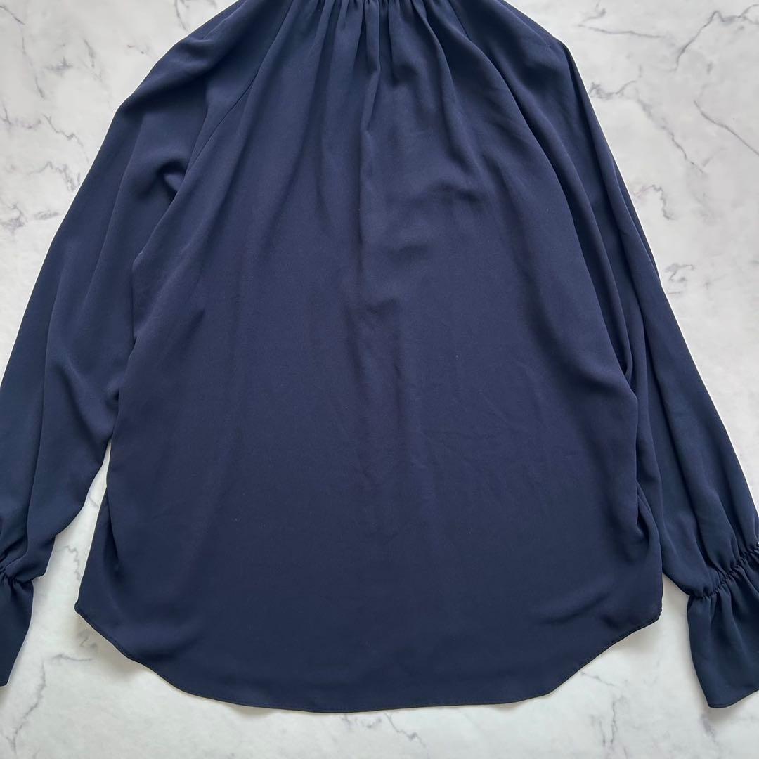 BEIGE, ベイジ 4 HERM ボウタイブラウス ネイビー