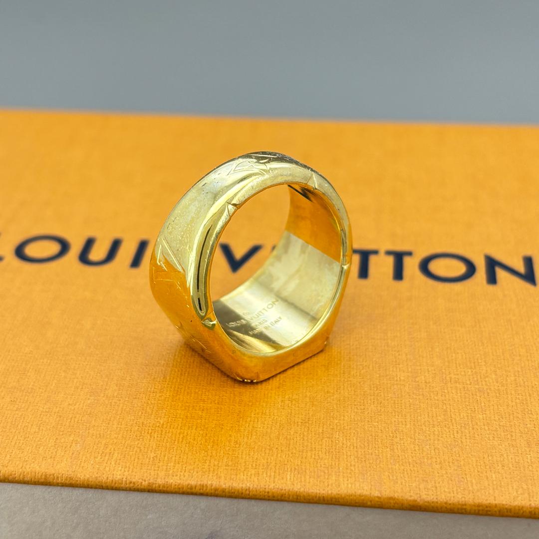 美品 ルイヴィトン シグネットリング モノグラム ゴールド M 20号