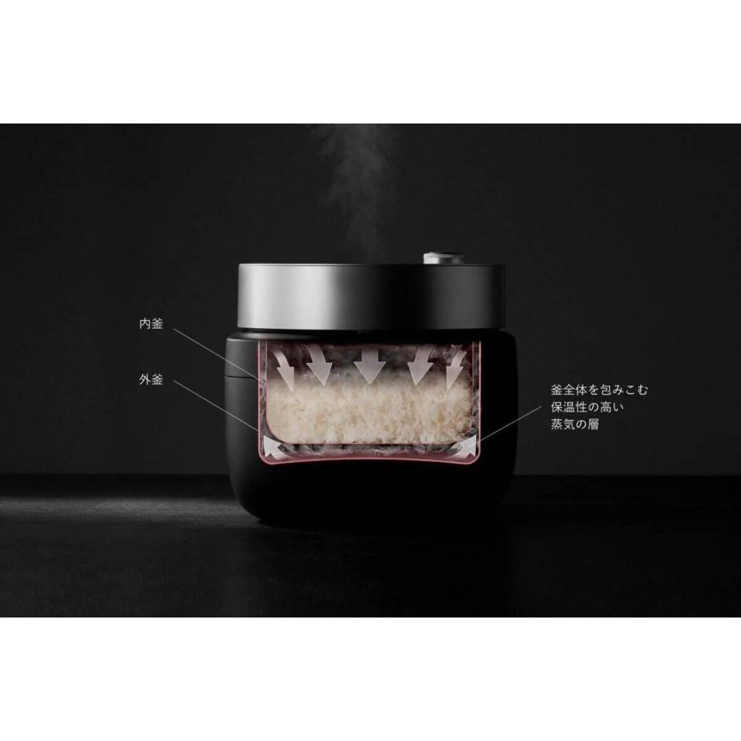 新品 BALMUDA 電気炊飯器 TheGohan【K08A-BK】3合