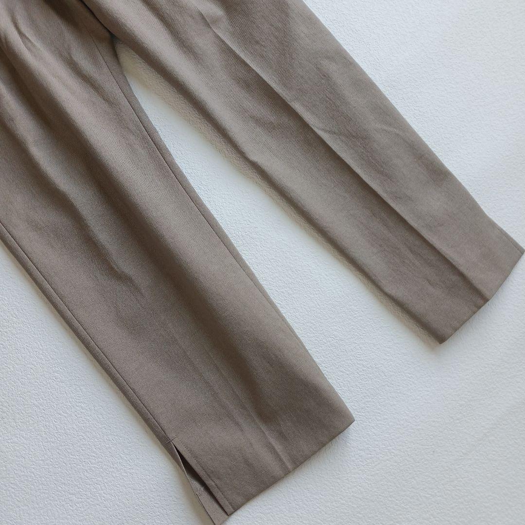 po様スピックアンドスパン　リネンライクノーカラージャケット＋テーパードパンツ