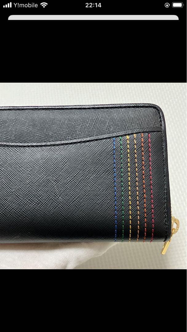 未使用CASTELBAJAC カステルバジャック レザーラウンドジップ長財布 黒