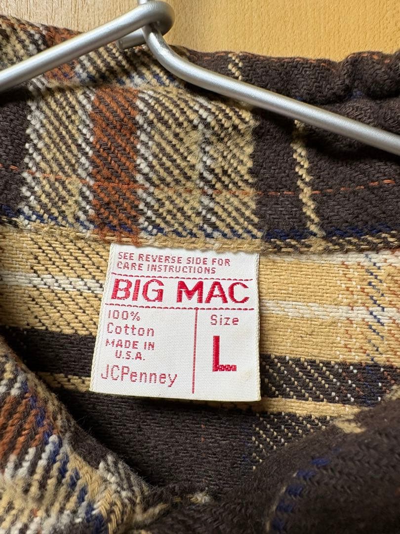 70s BIGMAC ヘビーフランネルシャツ ヘビネル　ネルシャツ　高配色