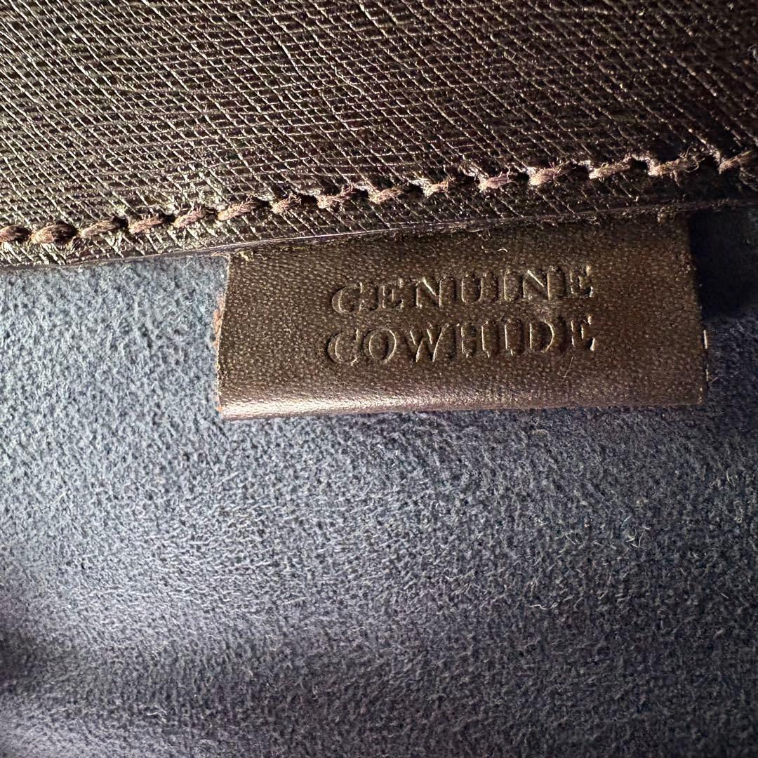 Dunhill ダンヒル ダークブラウン ビジネスバッグ　ショルダーベルト付き