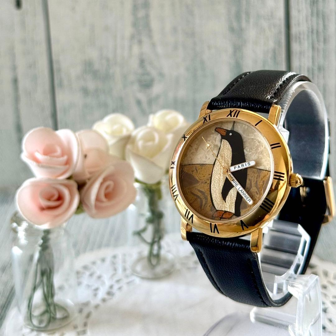 【希少.】Pierre Lannier ピエールラニエ 腕時計 ペンギン 夕日