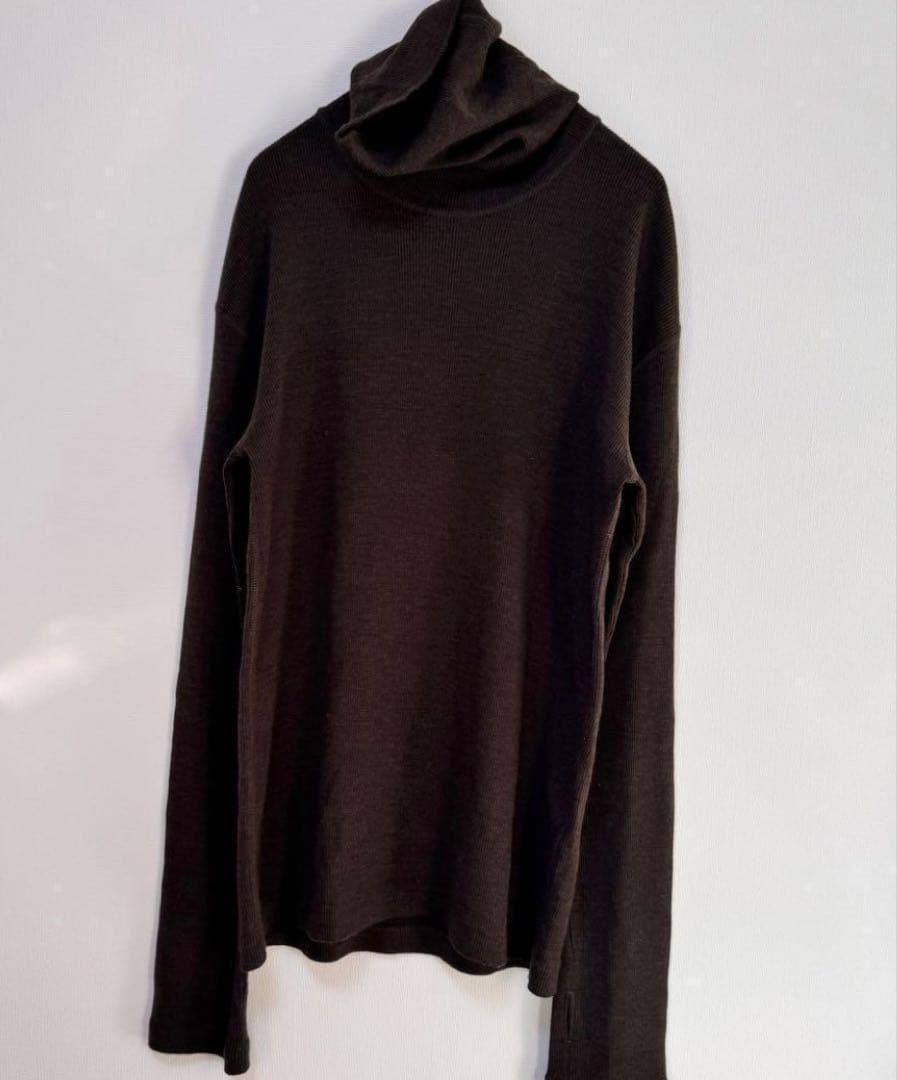 ドゥーズィエムクラス リブタートルネック ブラウン