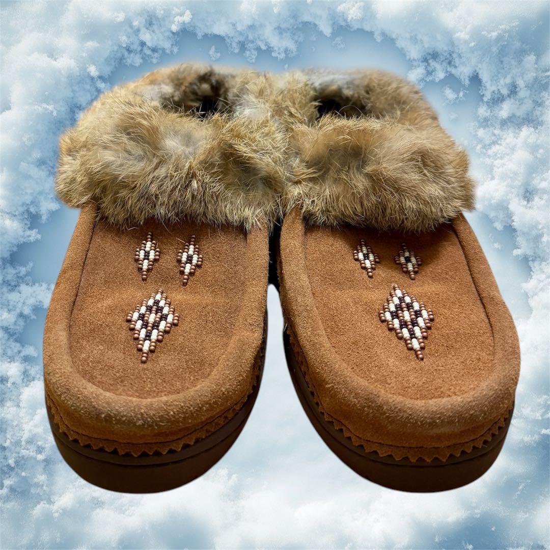 【新品】MANITOBAH 24cmマニトバ モカシン ブラウン 23.5cm