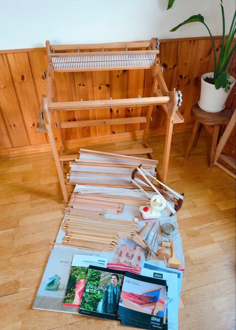 アシュフォード 織り機 60cm スタンド付き！稲垣機料の杼33,000円相当付