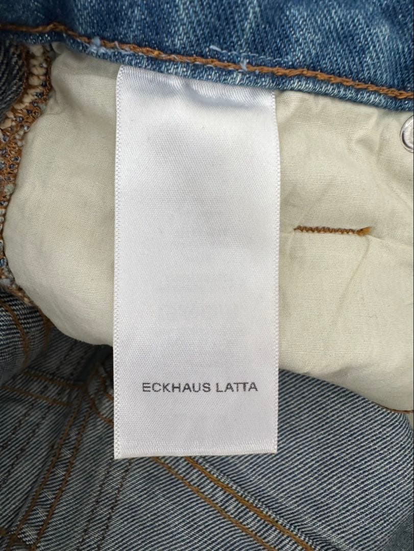 ECKHAUS LATTA Baggy Jeans ブリーチ加工デニムパンツ