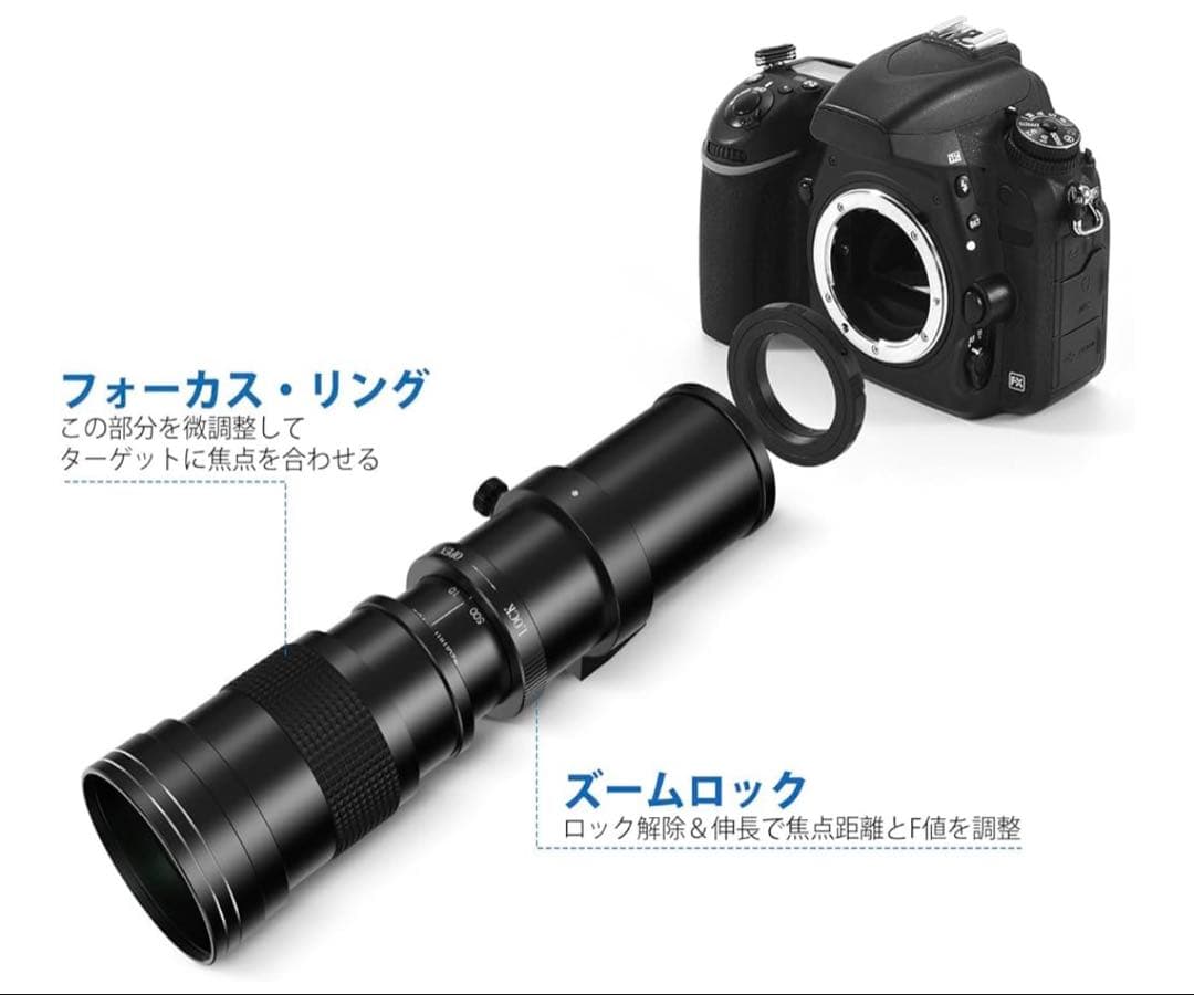 Canon対応　Lightdow 望遠ズームレンズ 420-800mm