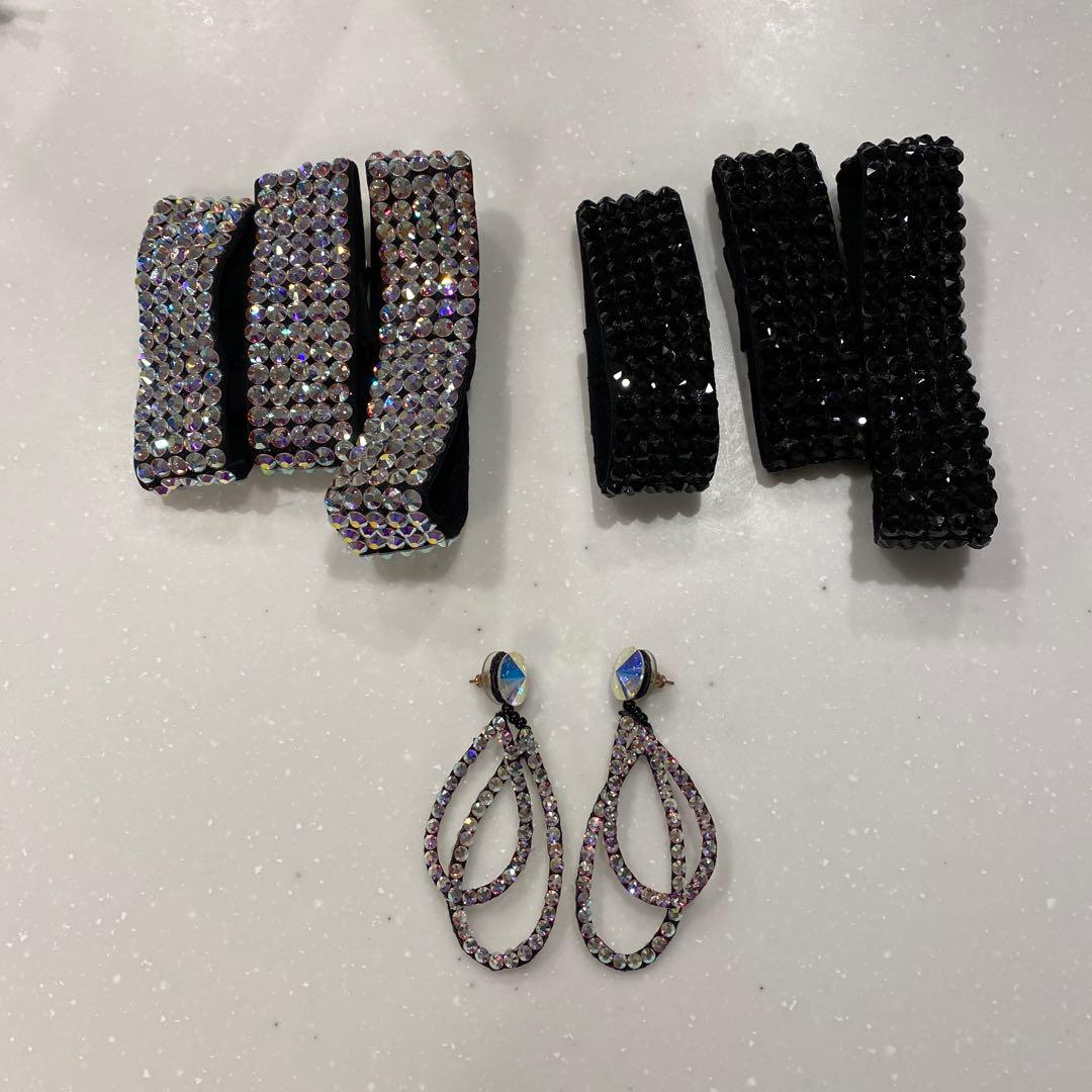 再再再値下げ！ラテンドレス 社交ダンス　タカダンス　ブレス・ピアス付き