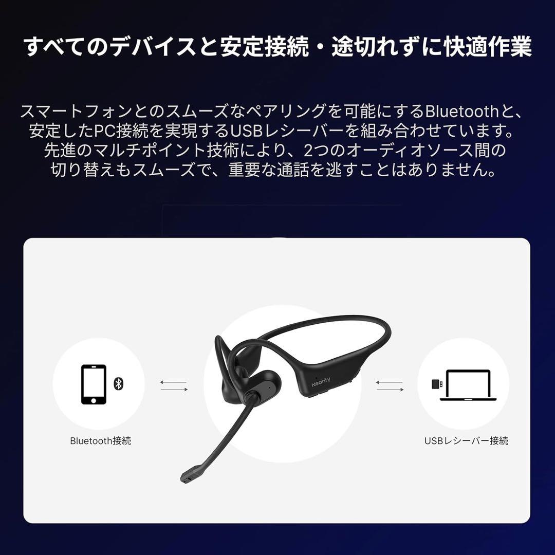 Nuroum OpenEar Pro2 オープンイヤー イヤホン ワイヤレス