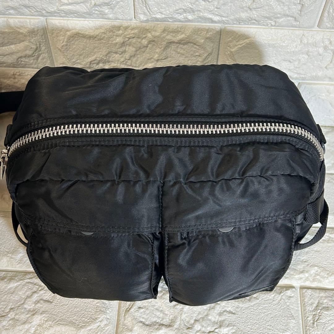 【美品】PORTER タンカー　ウエストポーチ　ボディーバッグ　ブラック