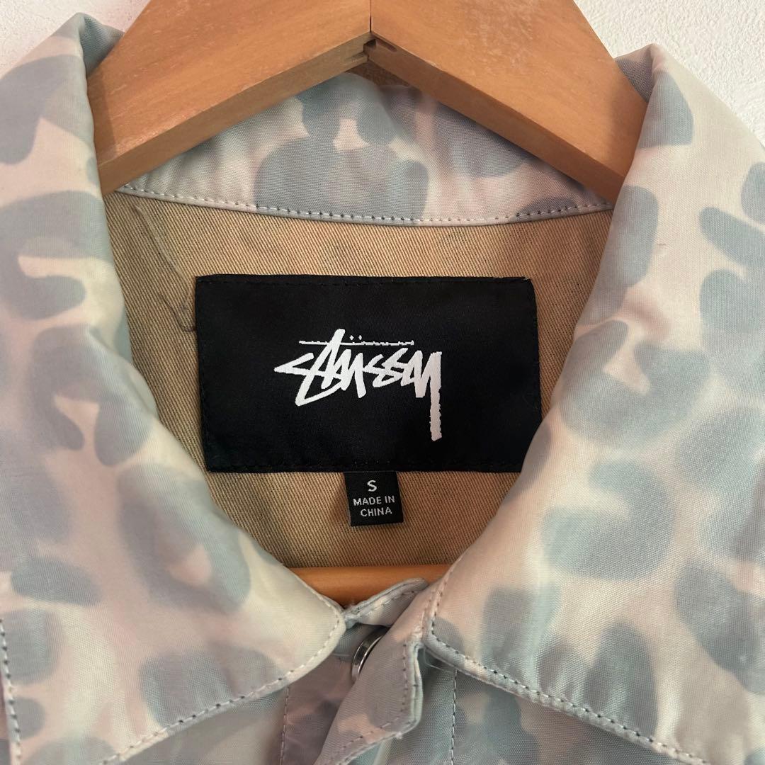 l*様 野*宿様 【最終値下】Stussy レオパード柄 コーチジャケット