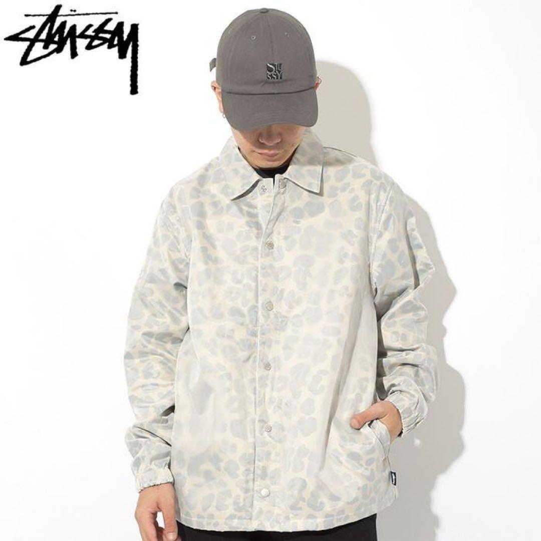 l*様 野*宿様 【最終値下】Stussy レオパード柄 コーチジャケット