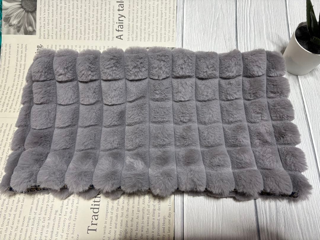 ハウンドツゥース柄のネックウォーマー　カシミア　　ポップコーンボア10点おまとめ