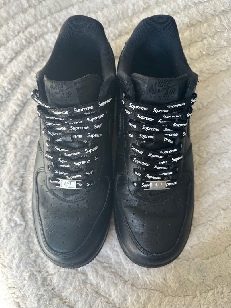 靴 Supreme Nike Air Force 1 Low Black 26.5