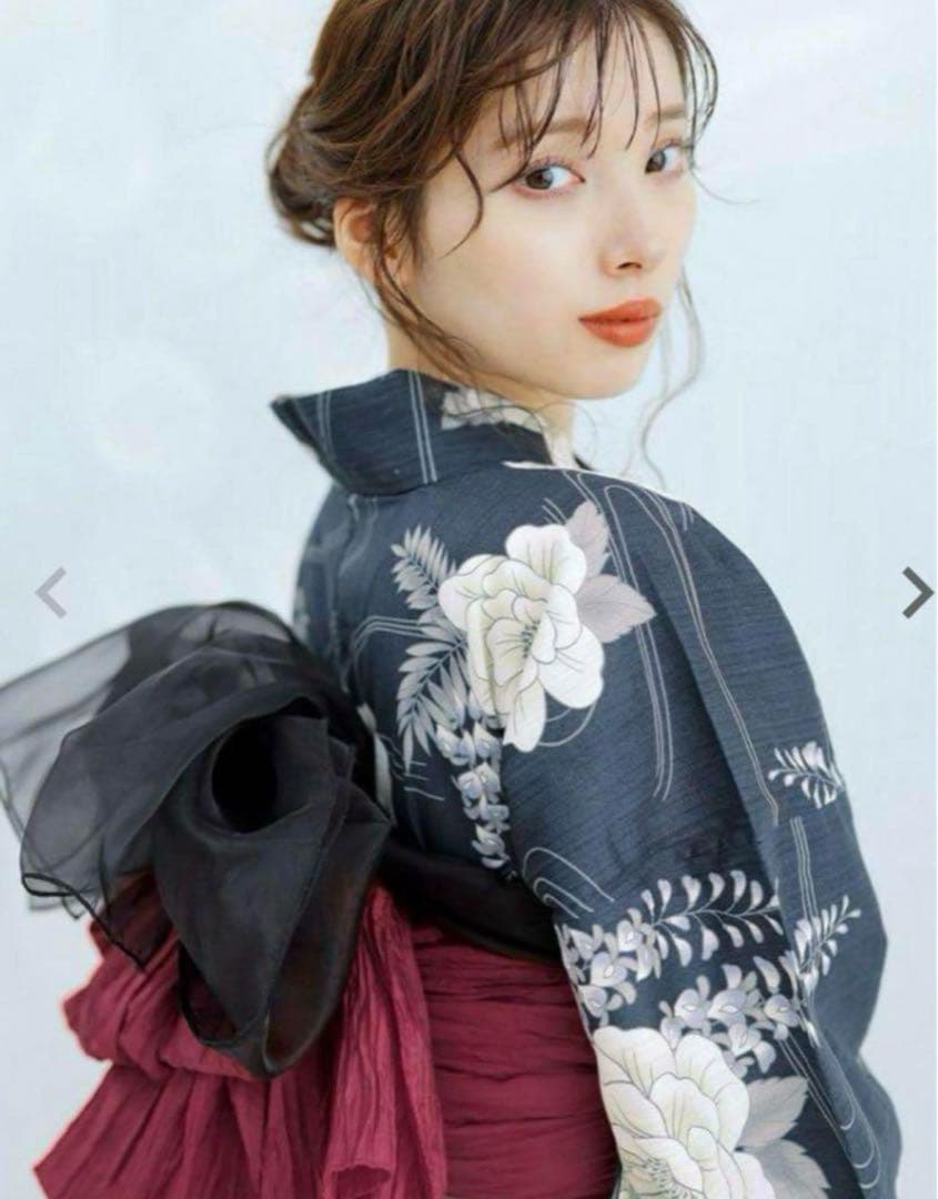 dita 浴衣 凪の藤ながれ 浴衣・兵児帯・下駄セット