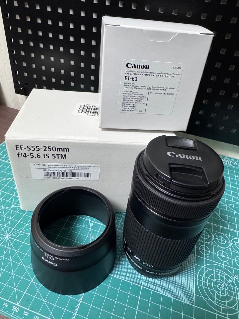 55-250 is stm キャノン canon フード付き