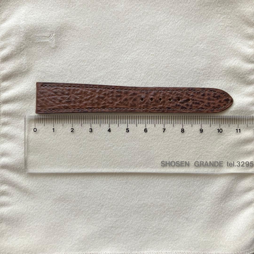 エルメス HERMES 腕時計用純正レザーベルト　幅17㎜　ブラウン　尾錠社外品