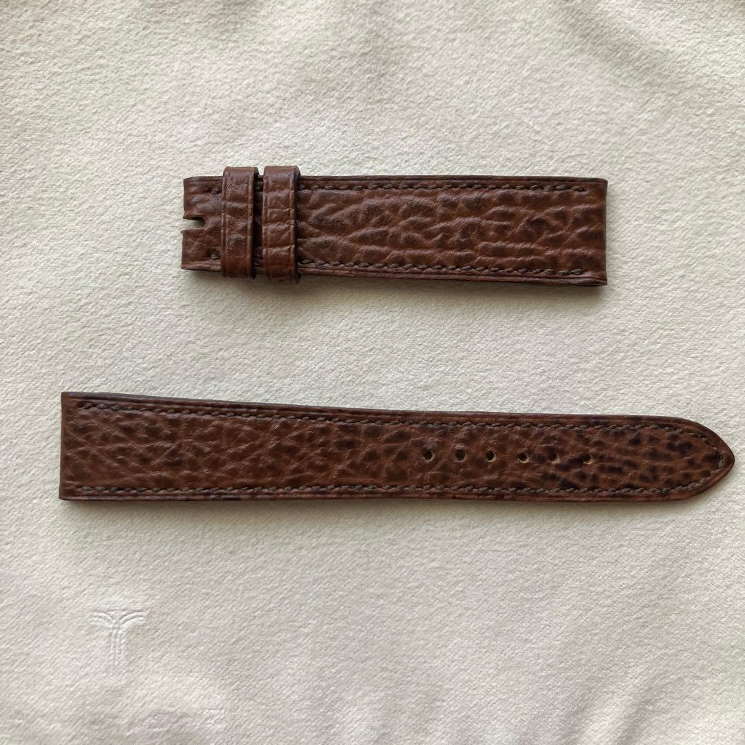 エルメス HERMES 腕時計用純正レザーベルト　幅17㎜　ブラウン　尾錠社外品