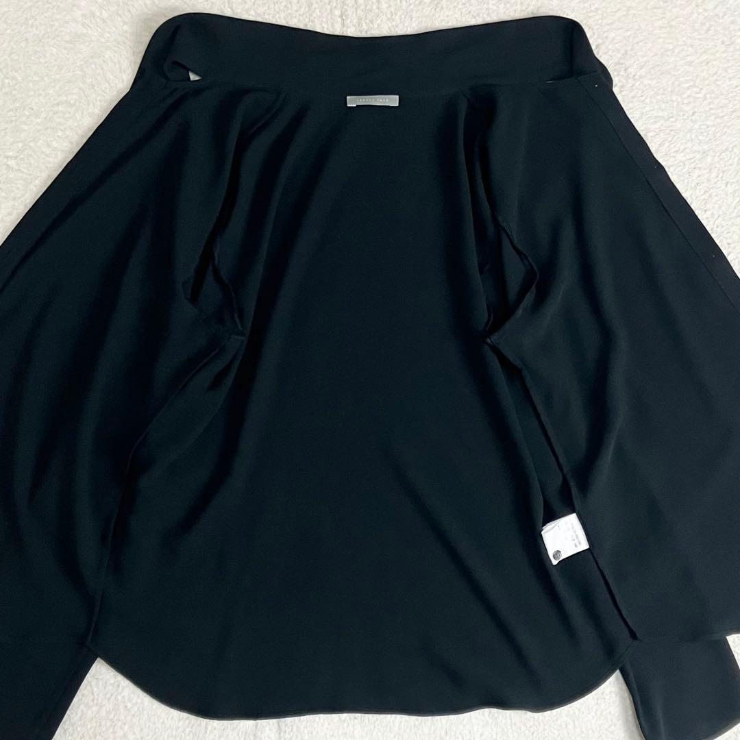 セオリーリュクス　長袖ボウタイシャツ　ブラウス　ブラック RYNA 40 日本製