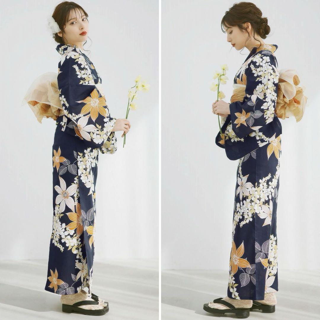 新品 Dita 2025 幻想鏡花水月(柑橘) 浴衣 下駄付き 5点セット