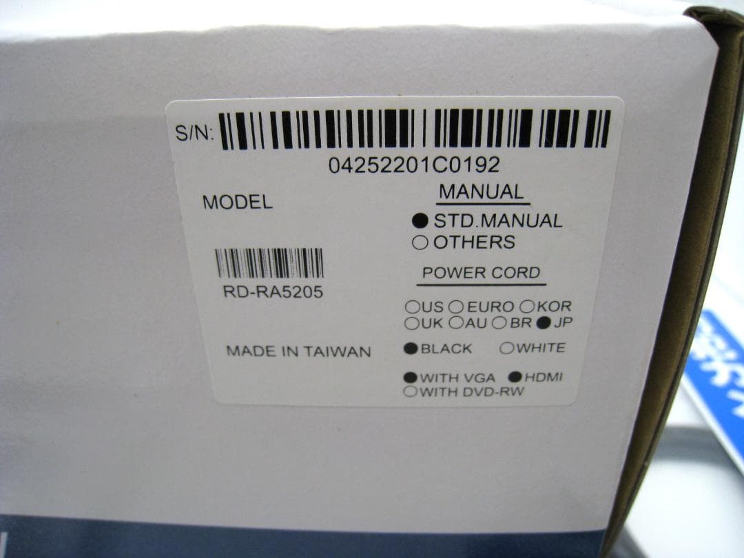 【未使用品】500万画素対応 4ch デジタルレコーダー 4TB アルコム