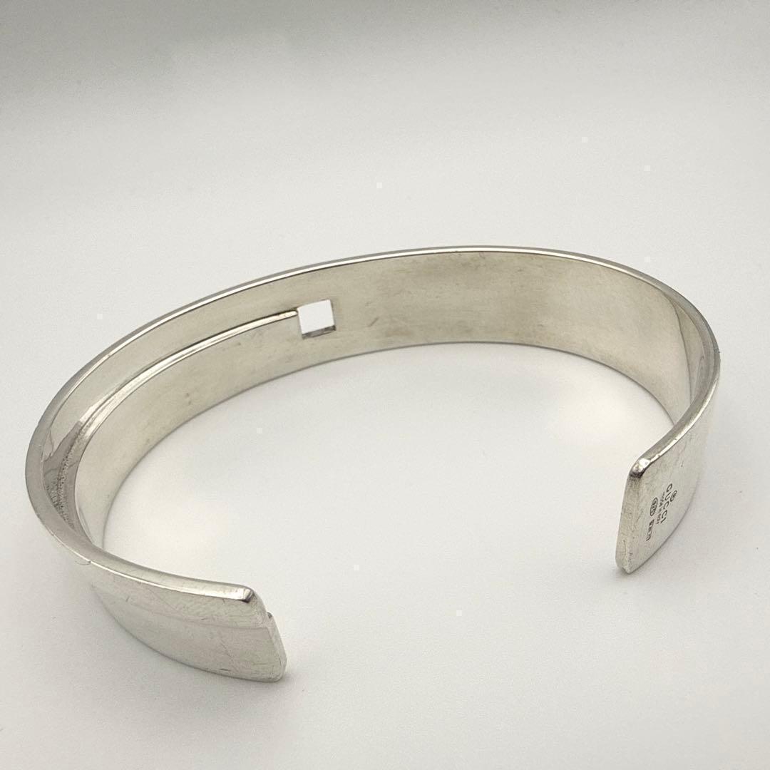 2873 【人気】GUCCI バングル Gロゴ　シルバー925