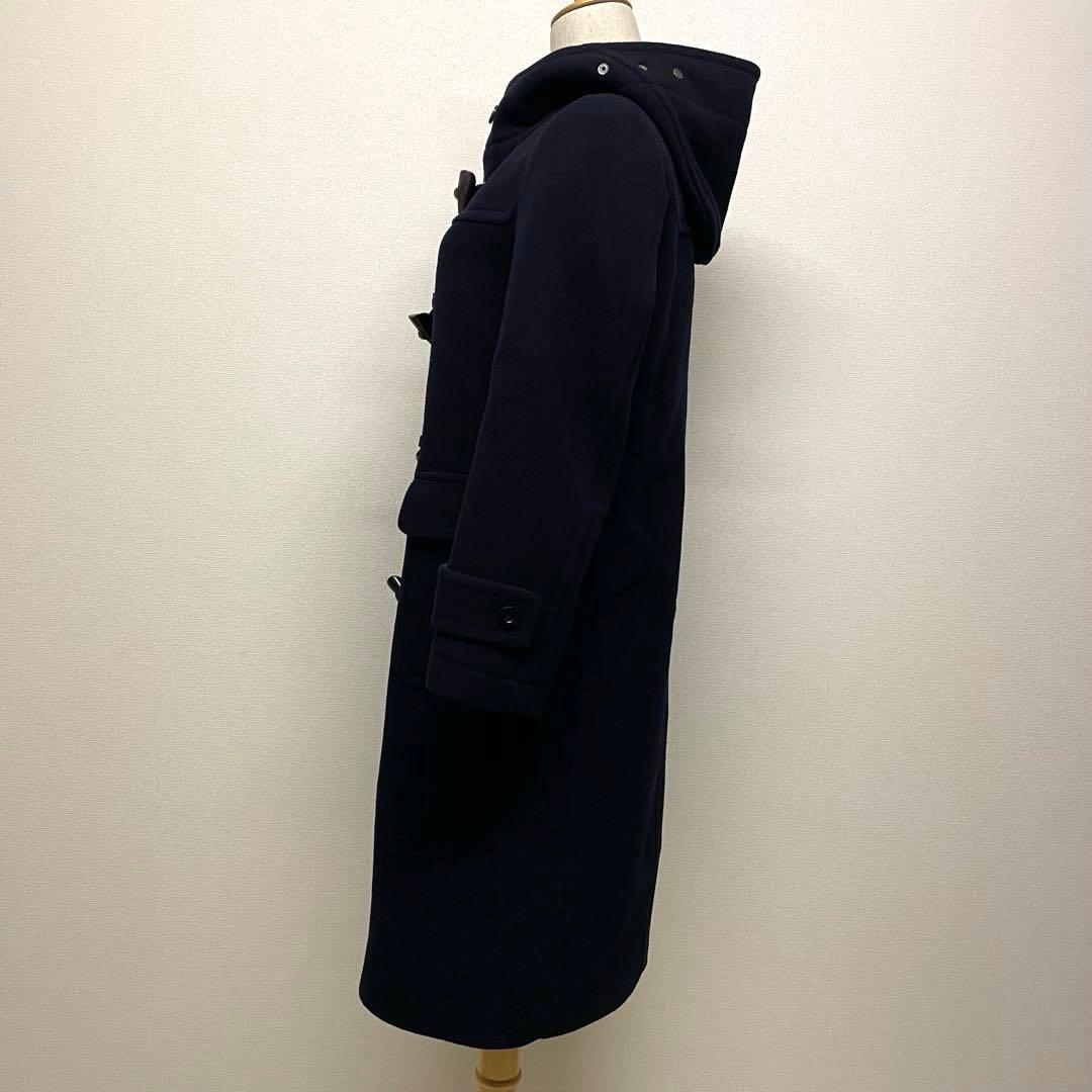 なん 様　MACPHEE ウールネイビーメルトンロングダッフルコート34