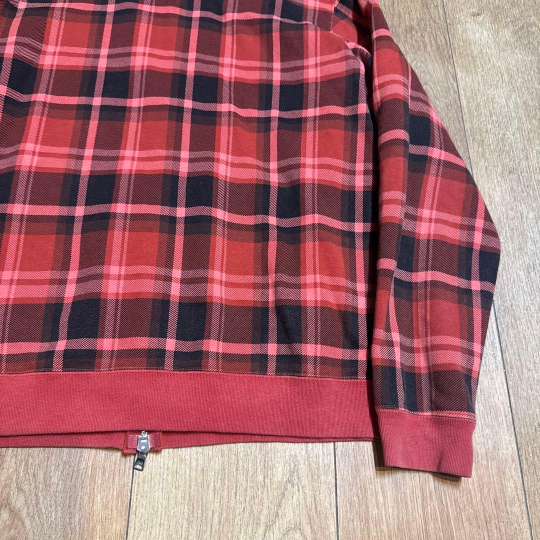 A BATHING APE チェック　ジップパーカー SIZE L