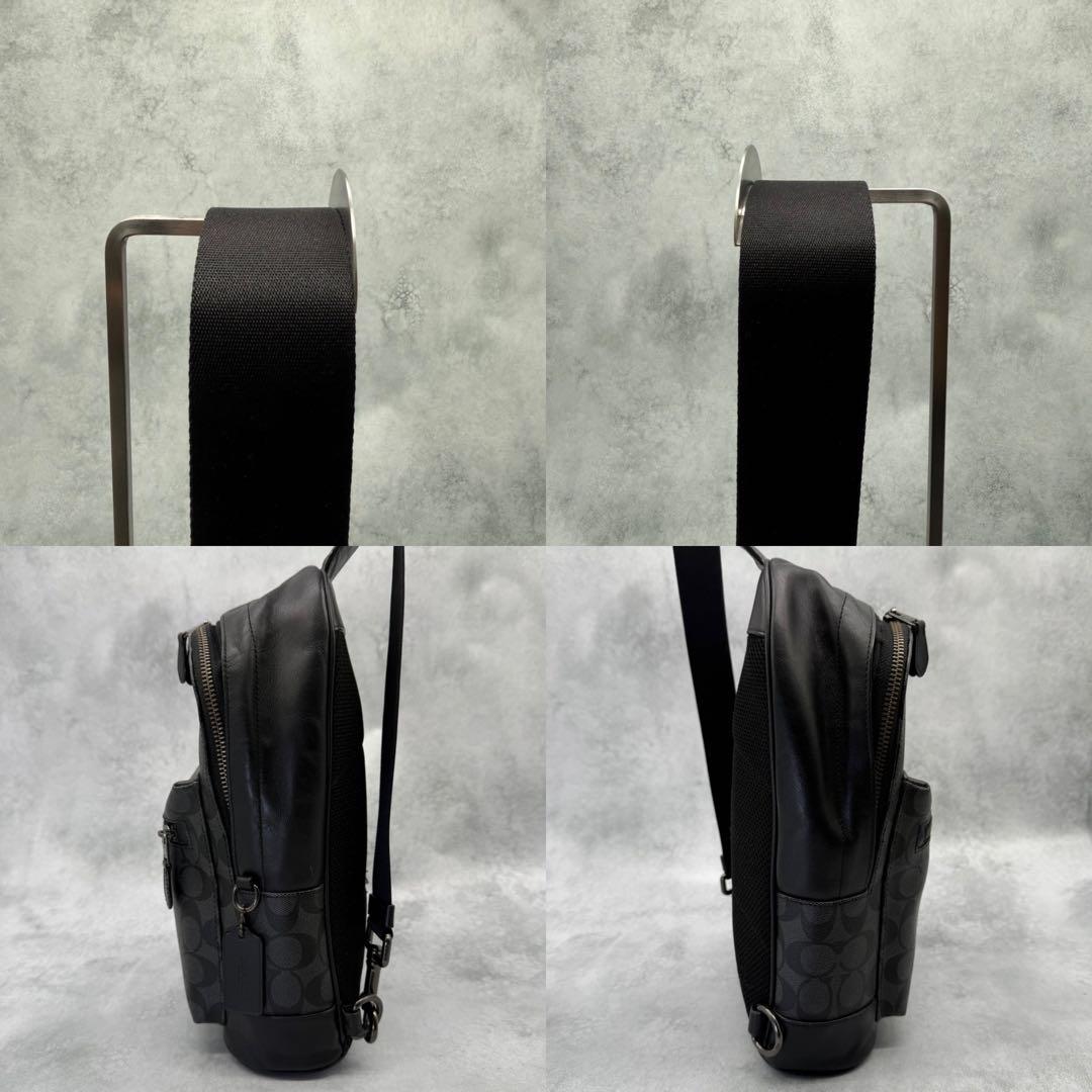 COACH コーチ ボディバッグ PVC クロスボディ ブラック 黒 メンズ