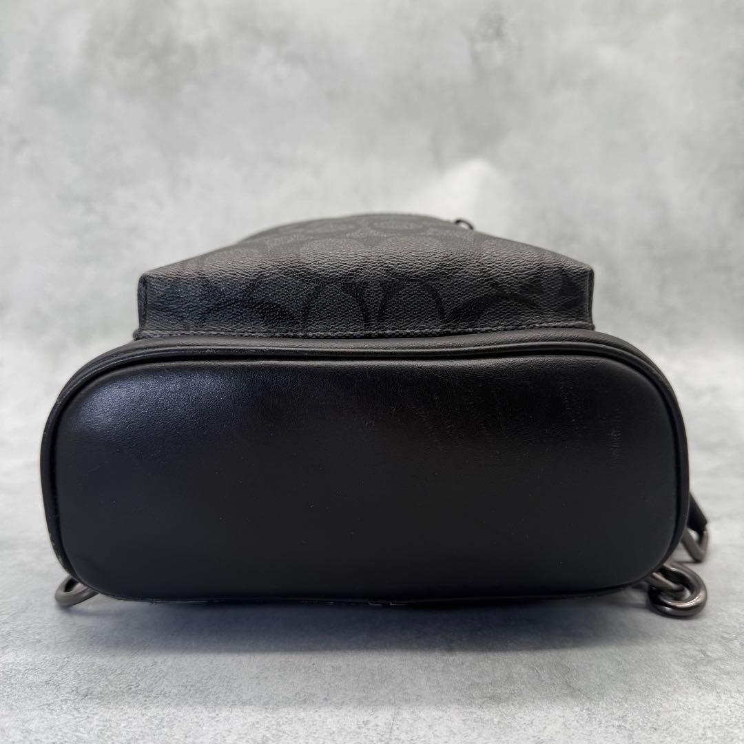 COACH コーチ ボディバッグ PVC クロスボディ ブラック 黒 メンズ