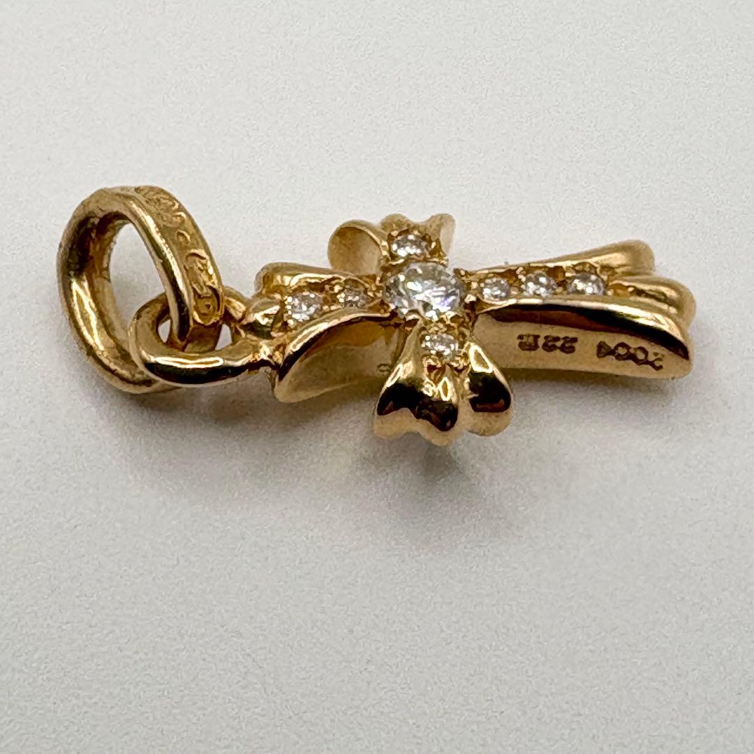 クロムハーツ★ベビーファットチャーム★with パヴェダイヤ★22k★クロス