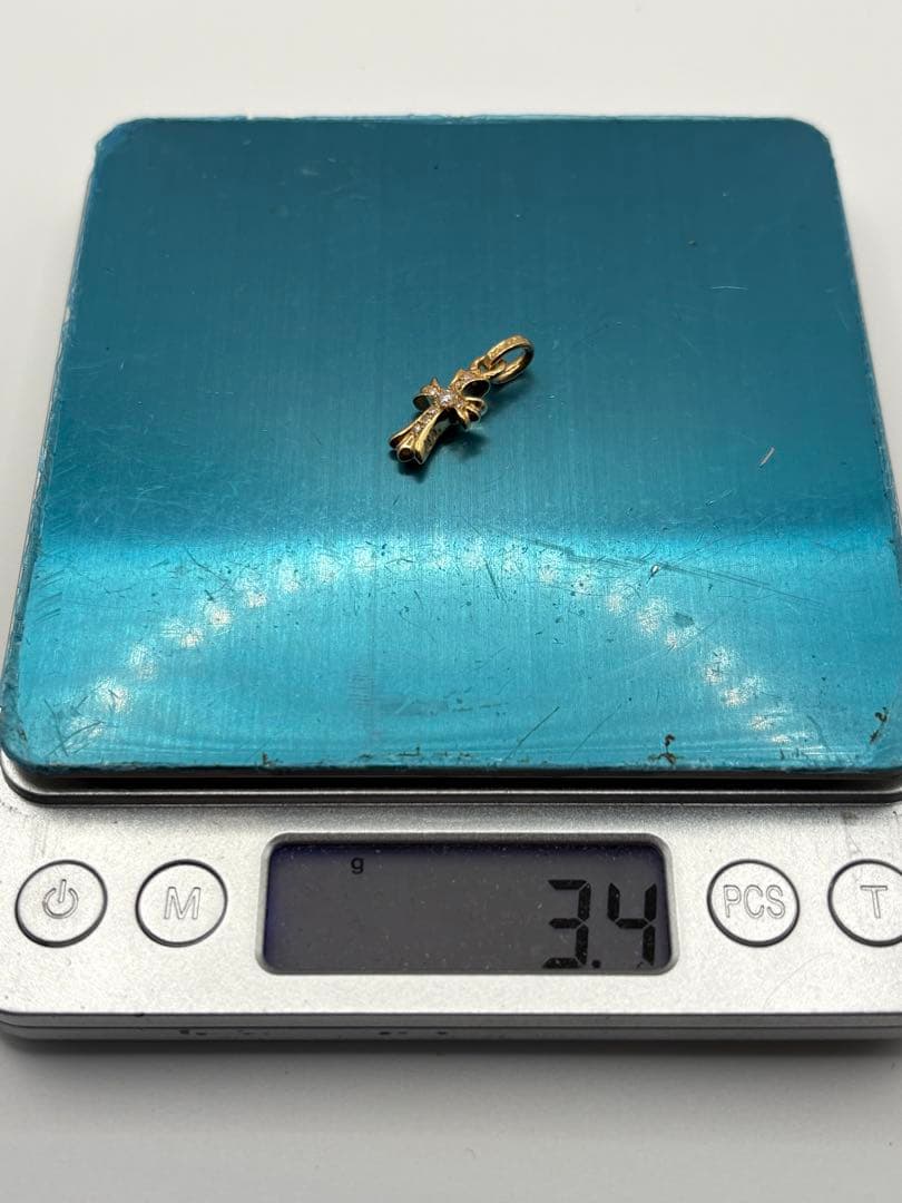 クロムハーツ★ベビーファットチャーム★with パヴェダイヤ★22k★クロス