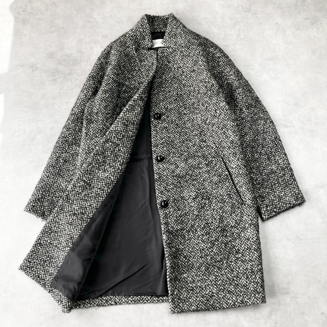 美品　デプレ　ウールアルパカツイードチェスターコート　800