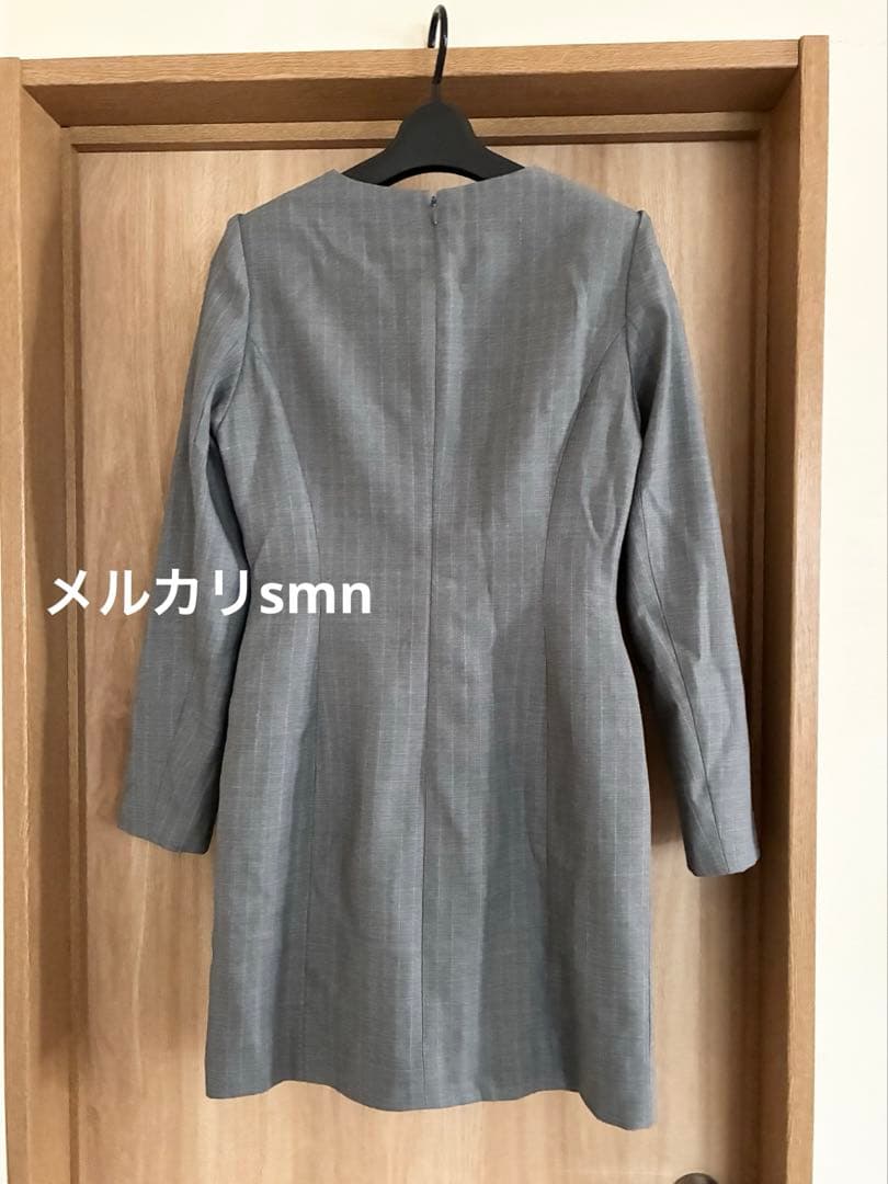 anuans パネルラインミニワンピース グレー　M