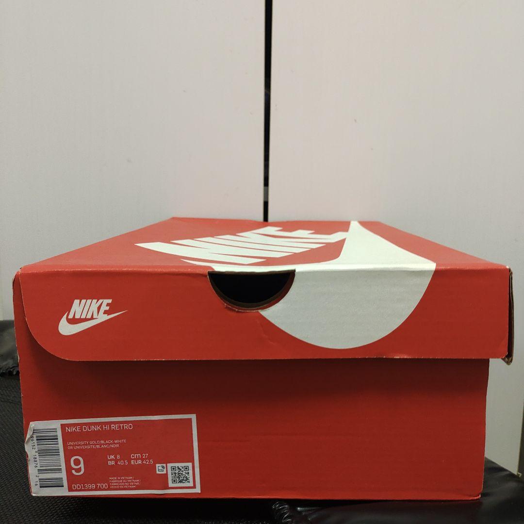 新品 タグ＆箱付き NIKE DUNK HI イエロー×ブラック 27.0レトロ