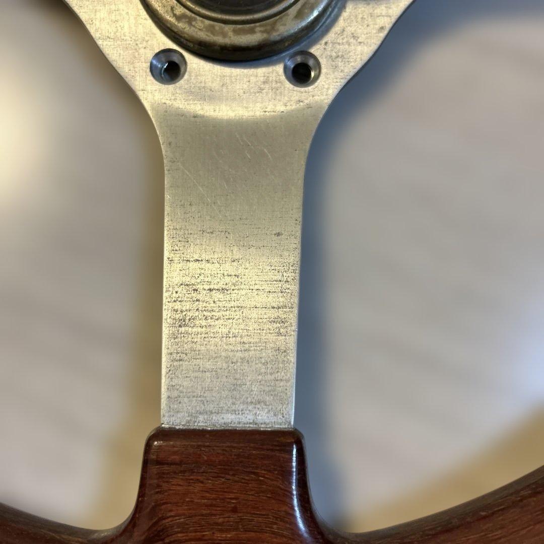 旧車　ウッドステアリング　イズミ　直径約35.5パイ