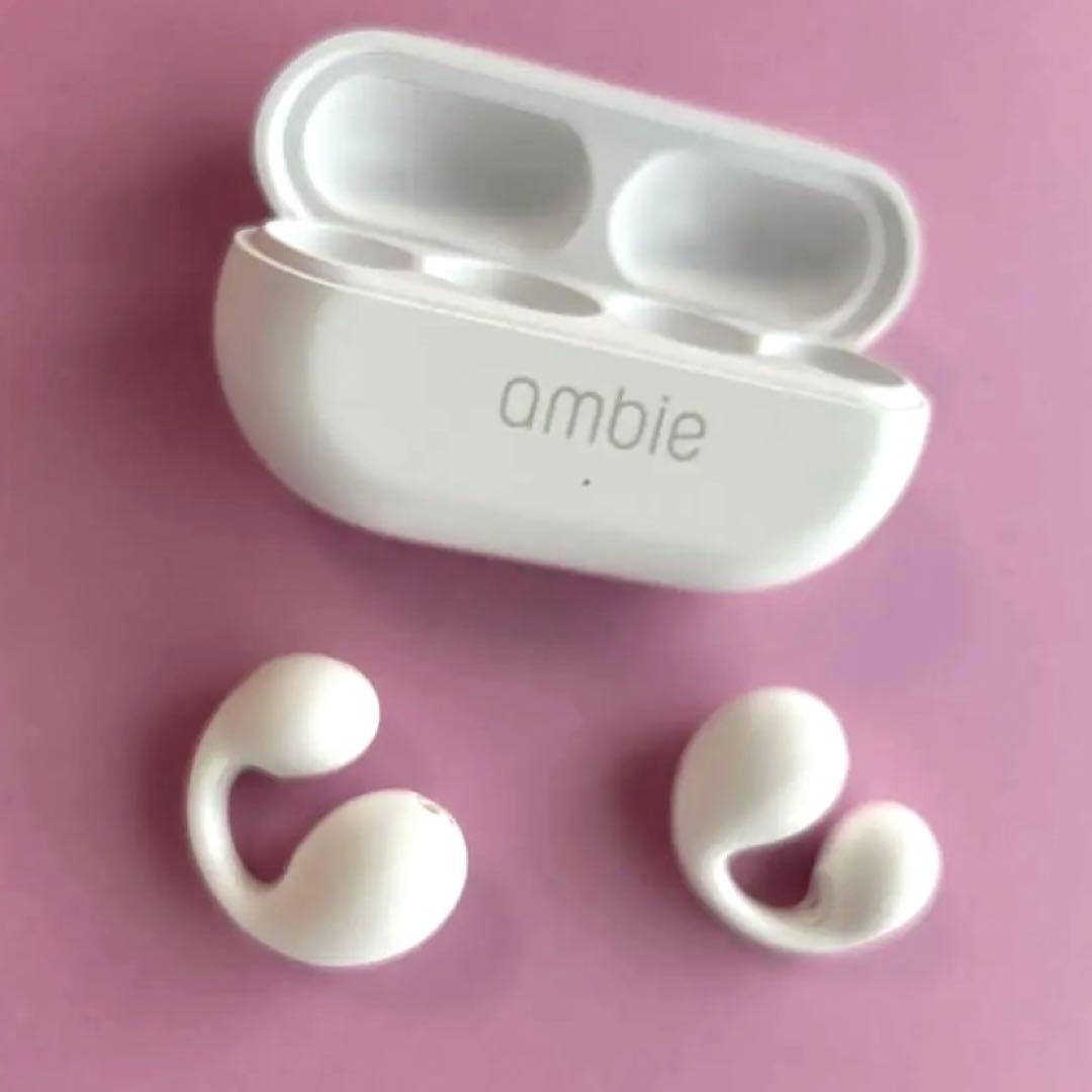 ambie ワイヤレスイヤホン ホワイト　超美品です