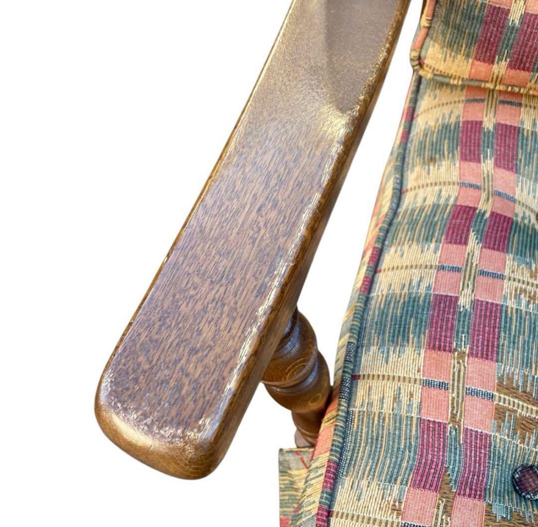 るーちゃん アンティーク チェック 飛騨産業 キツツキ 1人掛け