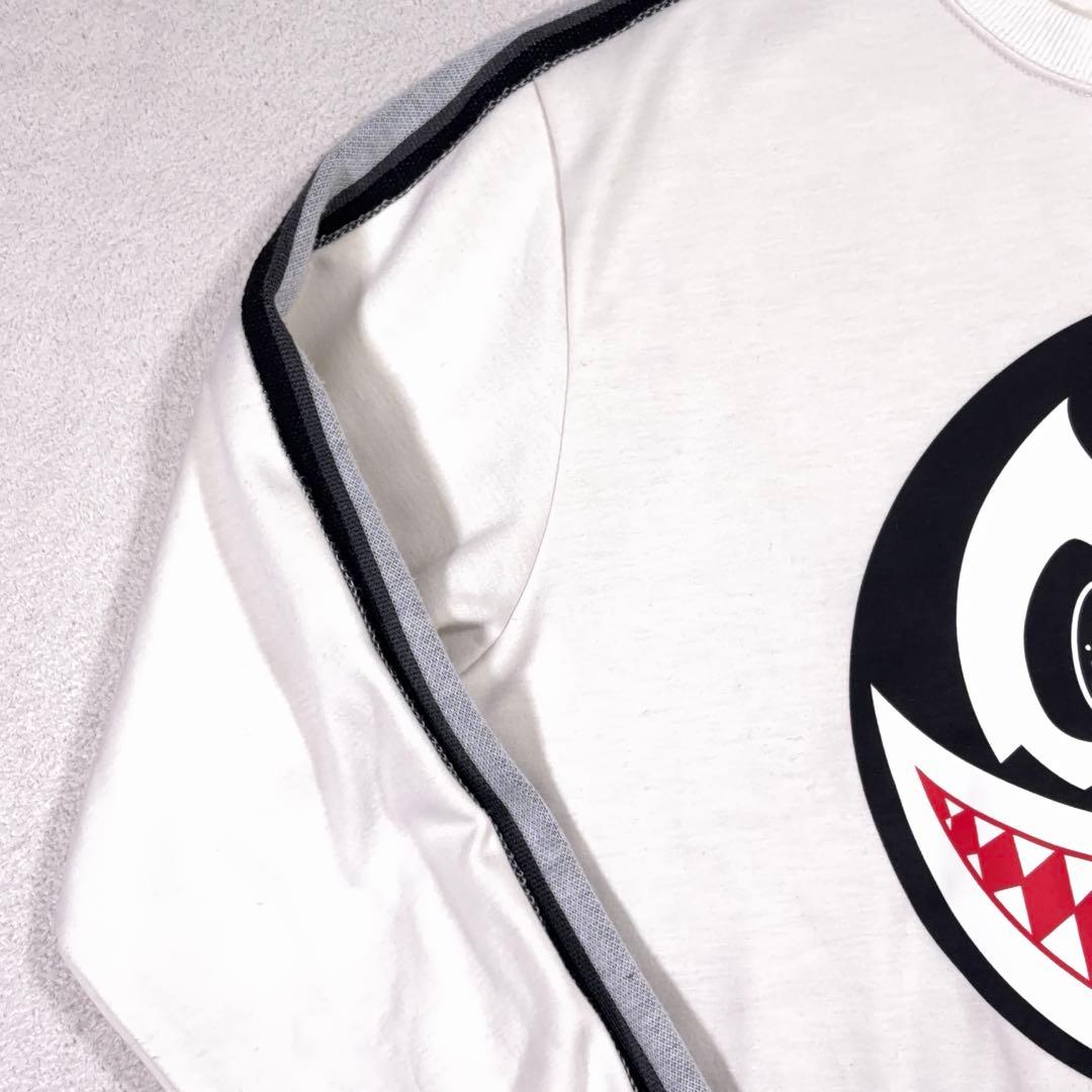 美品【Russeluno】ゴルフ スウェット ビッグロゴ 裏起毛 ホワイト系 4