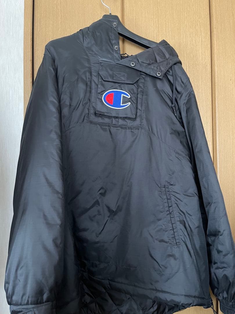 Champion × Supreme ナイロンジャケット M 黒