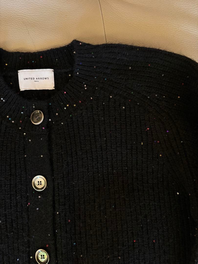 ユナイテッドアローズ　カラースパンコール　ニット　カーディガン