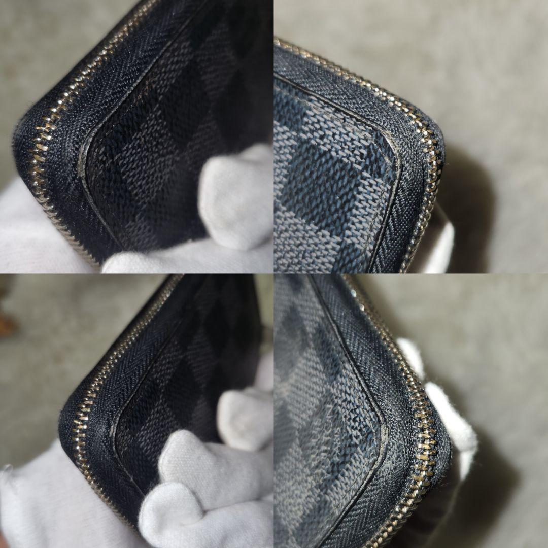 美品 ルイヴィトン ダミエ グラフィット ジッピー パース MI2104