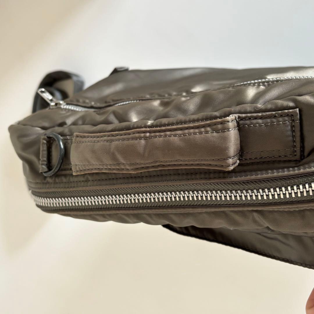 【美品】ポーター タンカー 3way ブリーフケース シルバーグレー