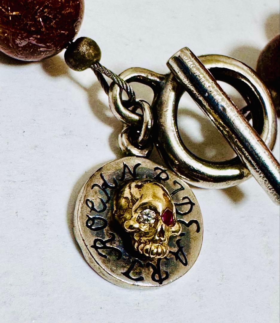 48万円購入　18金　ダイヤモンド　シルバー925 ルチルブレスレット