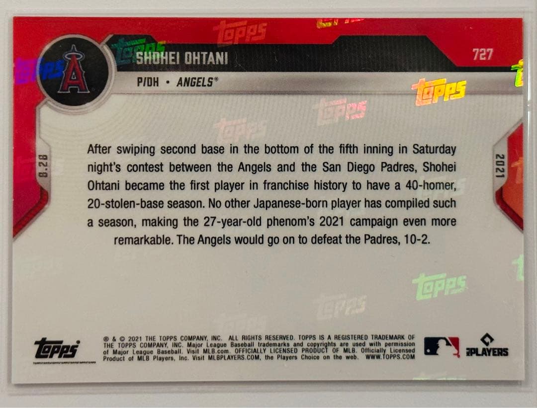 【送料込】 シリアル49枚限定 Topps Now 大谷翔平 パラレル