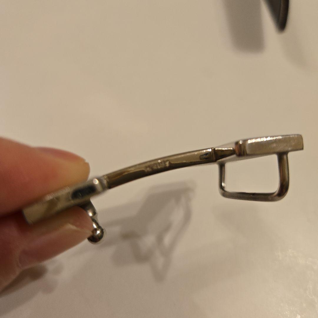 HERMES　青レザー H型バックル ベルト