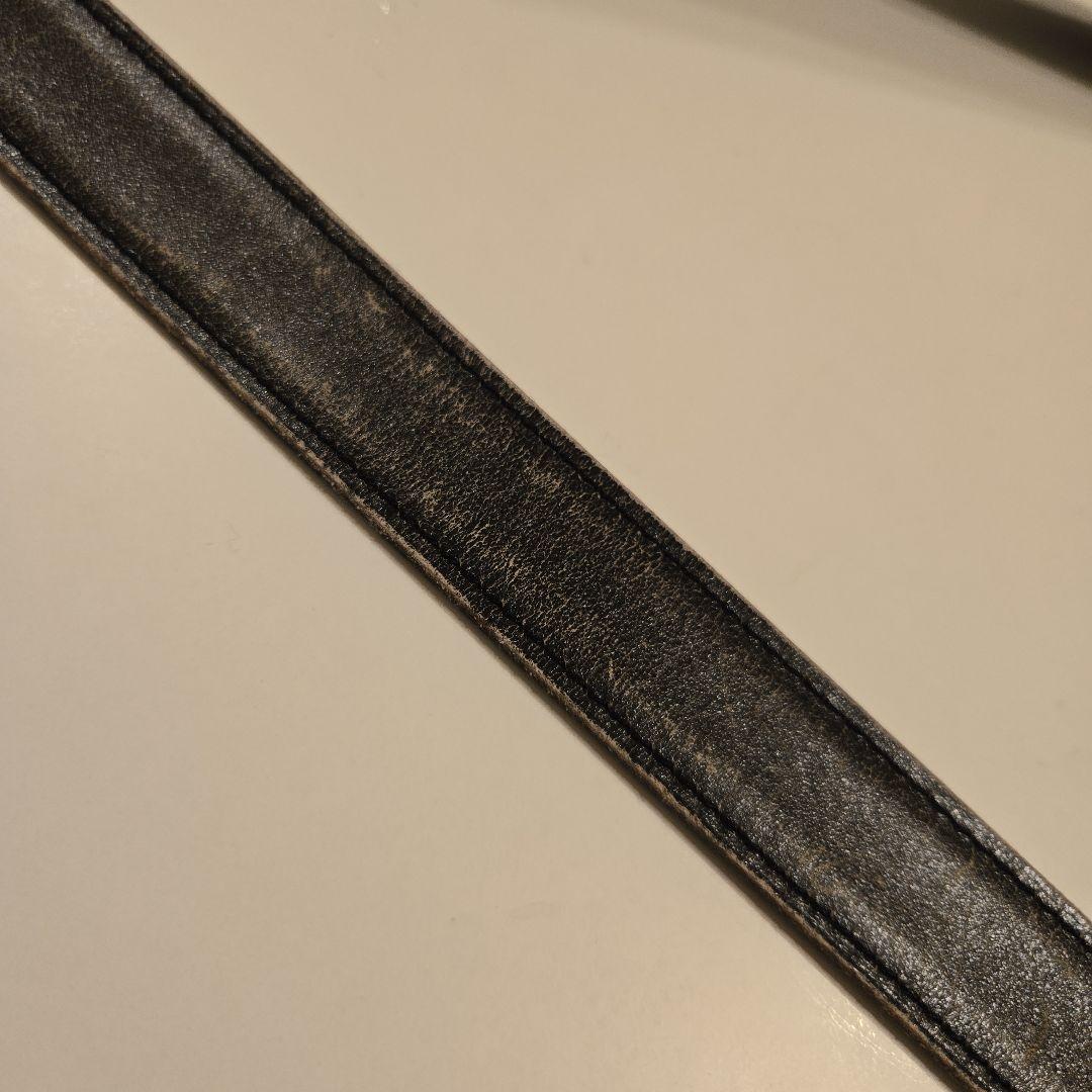 HERMES　青レザー H型バックル ベルト