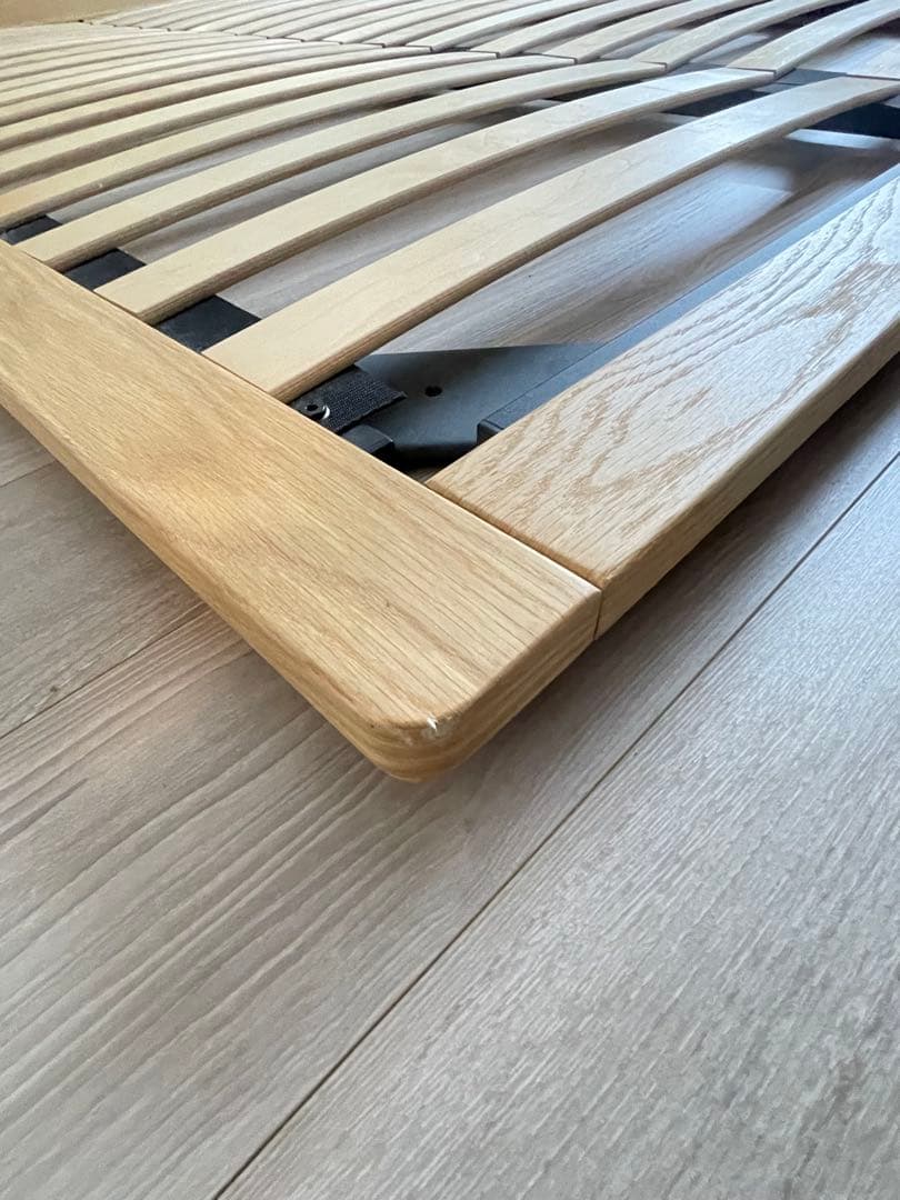 無印良品　ダブルベッドフレーム　オーク